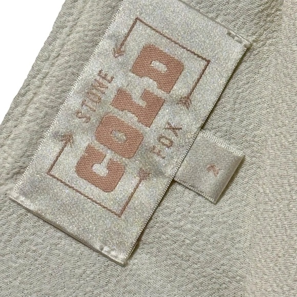 STONE COLD FOX Gabriel Boho Plunging V-Neck Lace Insert Cutout Ruffle Mini Dress - Picture 11 of 12